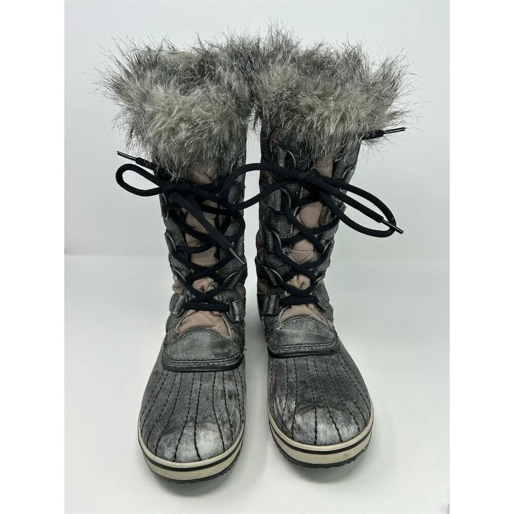 Sorel Tofino II Womens Winter Snow Boots Waterproof Lace Up Gray Taupe Size 10
